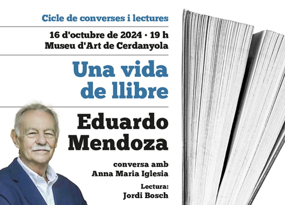 Eduardo Mendoza obre el nou cicle de converses i lectures 'Una vida de llibre'