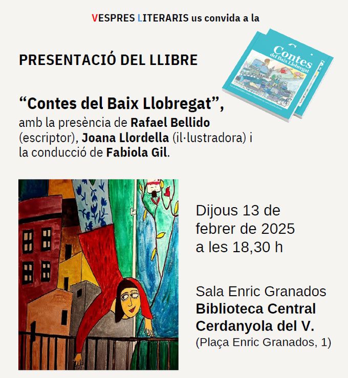 imatge del cartell presentació del llibre 'Contes del Baix Llobregat'