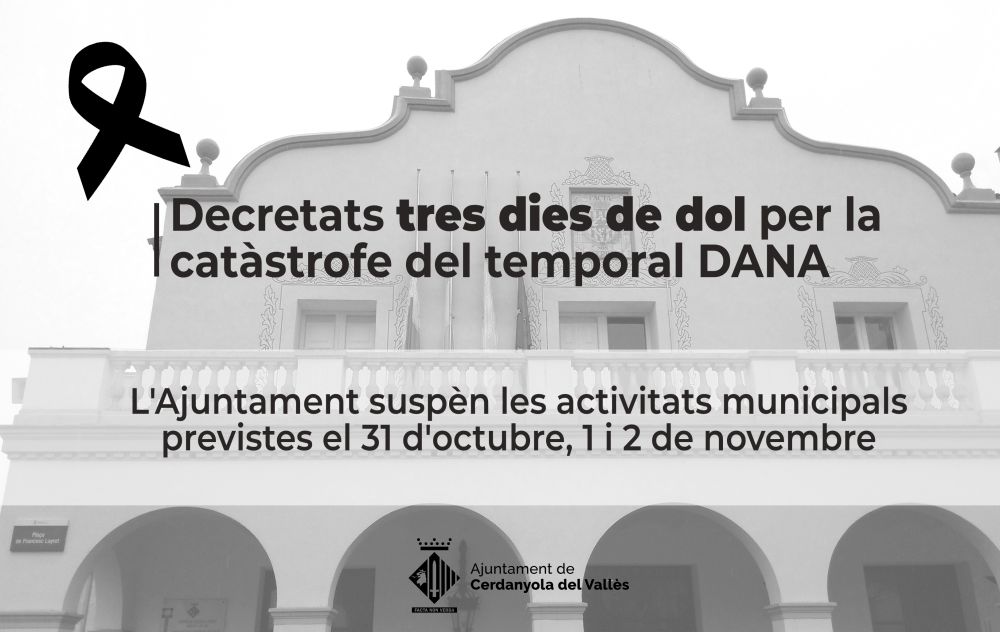 L'Ajuntament suspèn les activitats municipals del 31 d'octubre, 1 i 2 de novembre