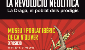 Part del cartell de l'exposició 'La revolució neolítica. La Draga, el poblat dels prodigis'